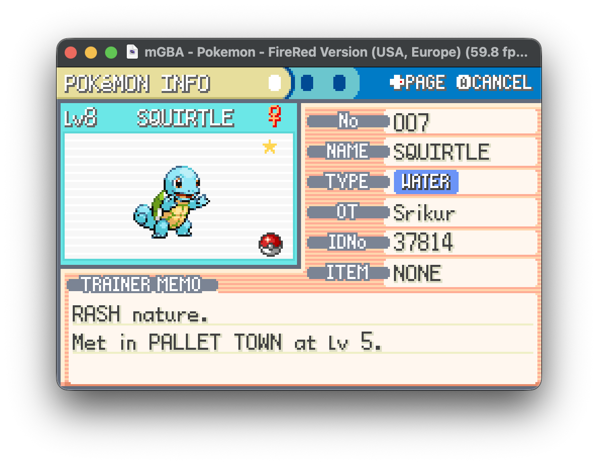 Shiny Squirtle Summary